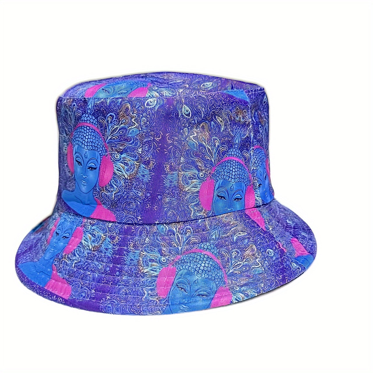 Starry Sky Print Double-sided Bucket Hat Couple Style Summer Sun Hat