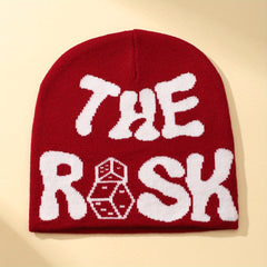 Fashionable Sport Windproof Knit Beanie Hat Embroidery Warm Ski Cold Hat