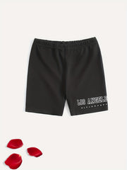 Toddler Girls Letter LOS ANGELES Biker Shorts