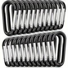 24pcs Aluminum D Ring Carabiner Keychain for Outdoor Camping Hiking