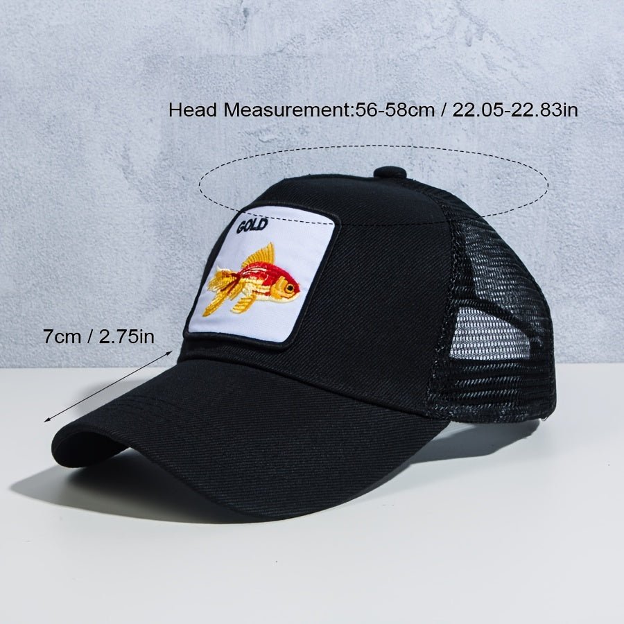 Personality Animal Pattern Embroidered Baseball Cap Men's Summer Sunscreen Sunsh
