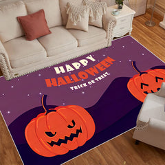 Halloween Purple Floor Carpet Home Decoration Mat Machine Washable