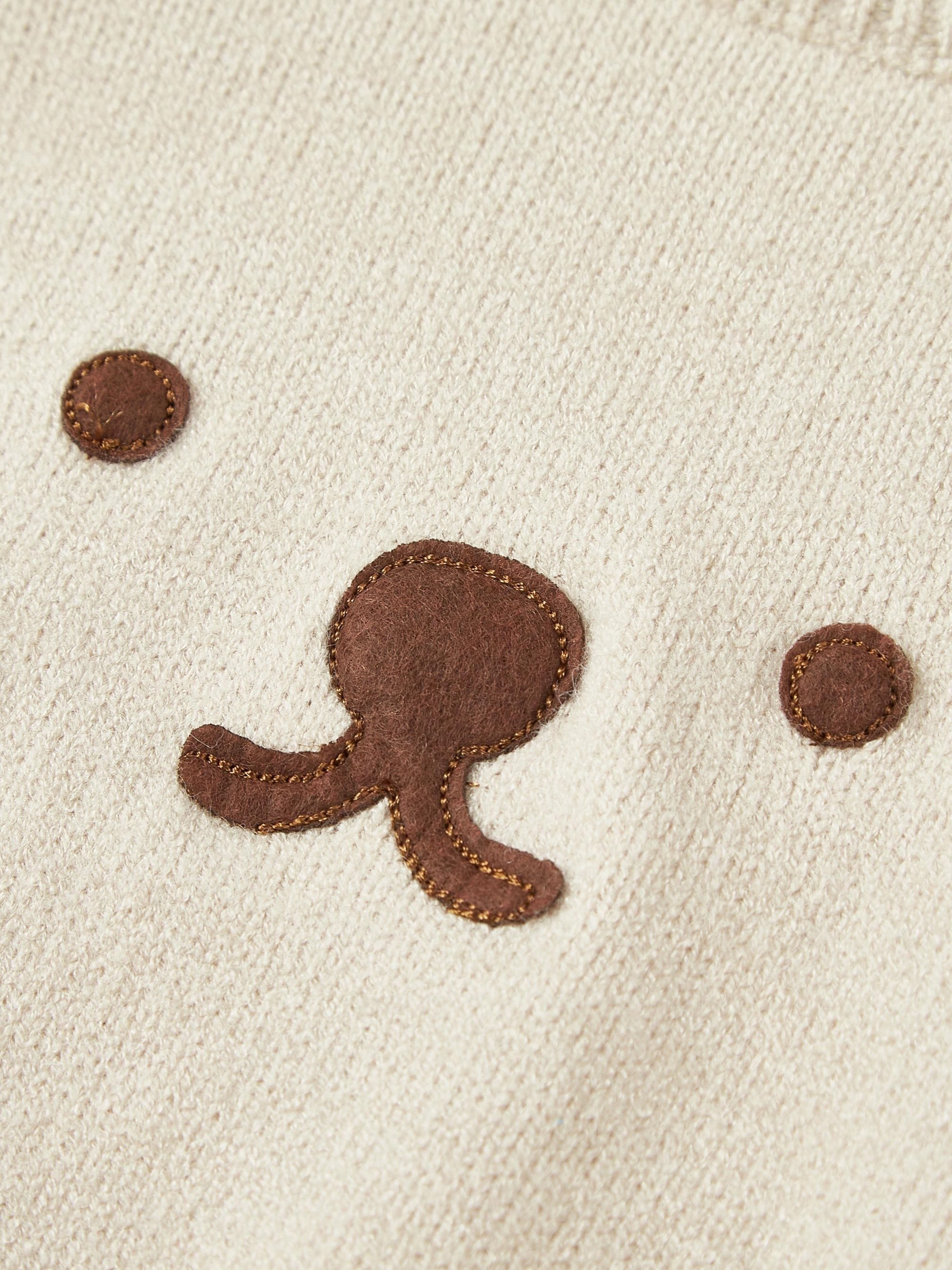 Baby Bear Pattern Knitted Sweater Cotton Pullover Top
