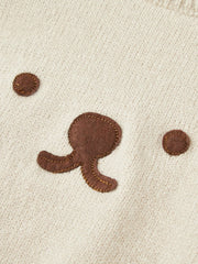Baby Bear Pattern Knitted Sweater Cotton Pullover Top