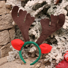 Christmas Deer Antlers Headband With Ears Reindeer Antlers Headband