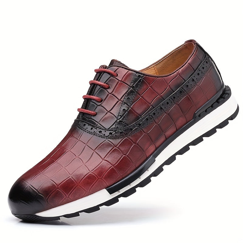 Men's Plaid Casual Oxford Shoes Outdoor Dress Shoes