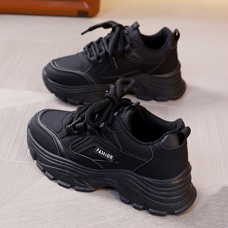 Women Chunky Dad Shoes Low Anti-slip Sneakers
