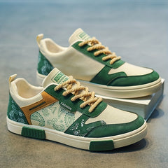 Men's Hemp Lace Up Sneakers Casual Walking Shoes