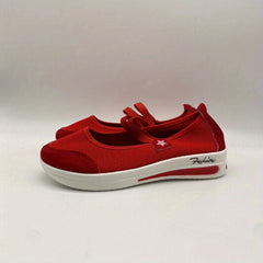 Women's Platform Hook & Loop Sneakers Casual Canvas Shoes