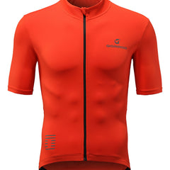 Breathable Men's Cycling Top with Zipper Short Sleeves