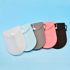 Mini Silicone Mask Storage Pouch Travel Portable Mask Bag