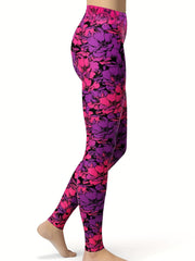 Floral Print Lifting Leggings Casual Sporty Skinny Leggings Women's Clothing