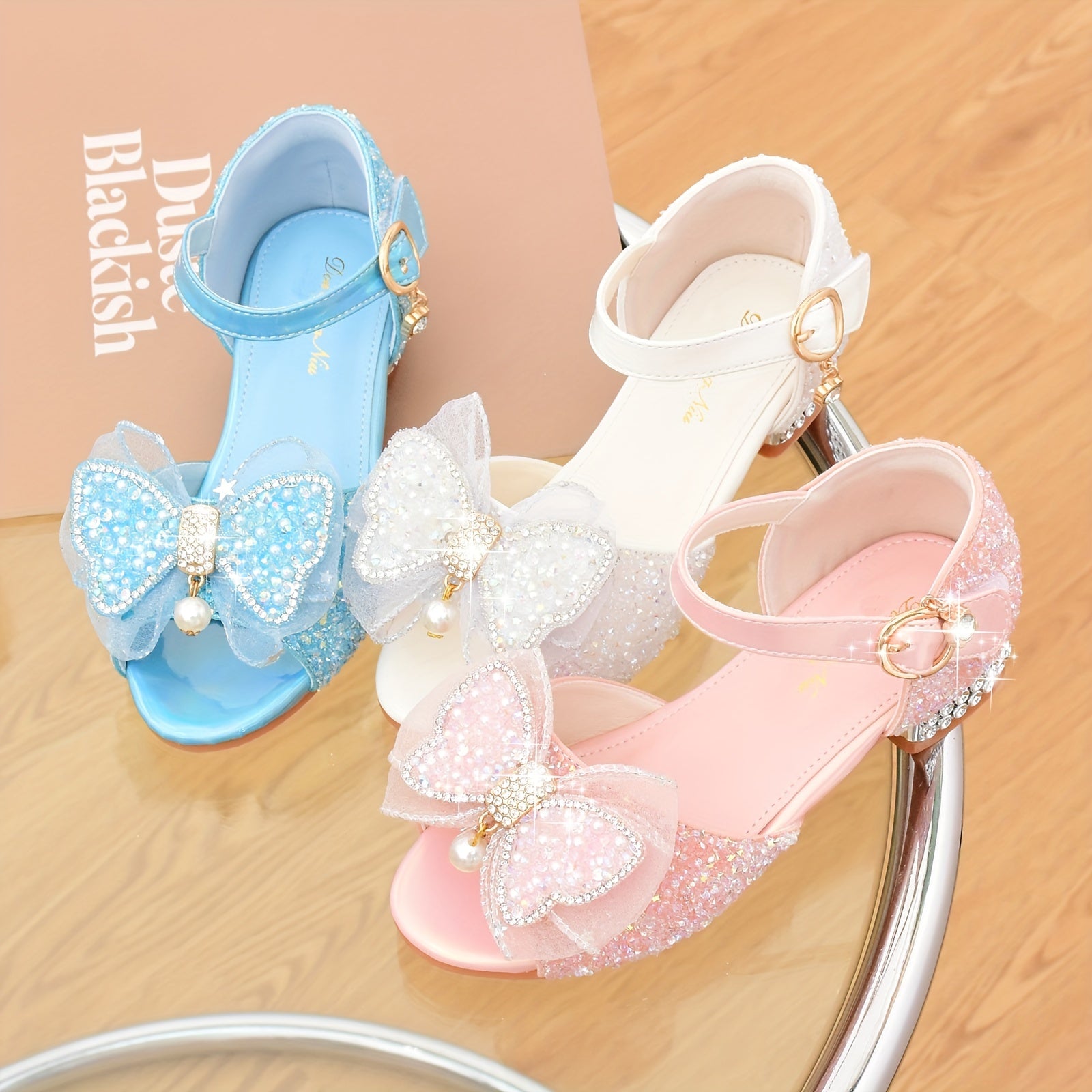 Bow Rhinestone High Heel Sandals, Light Dress Shoes for Summer