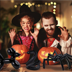 100pc Twisted Spider Latex Balloons for Halloween Decor
