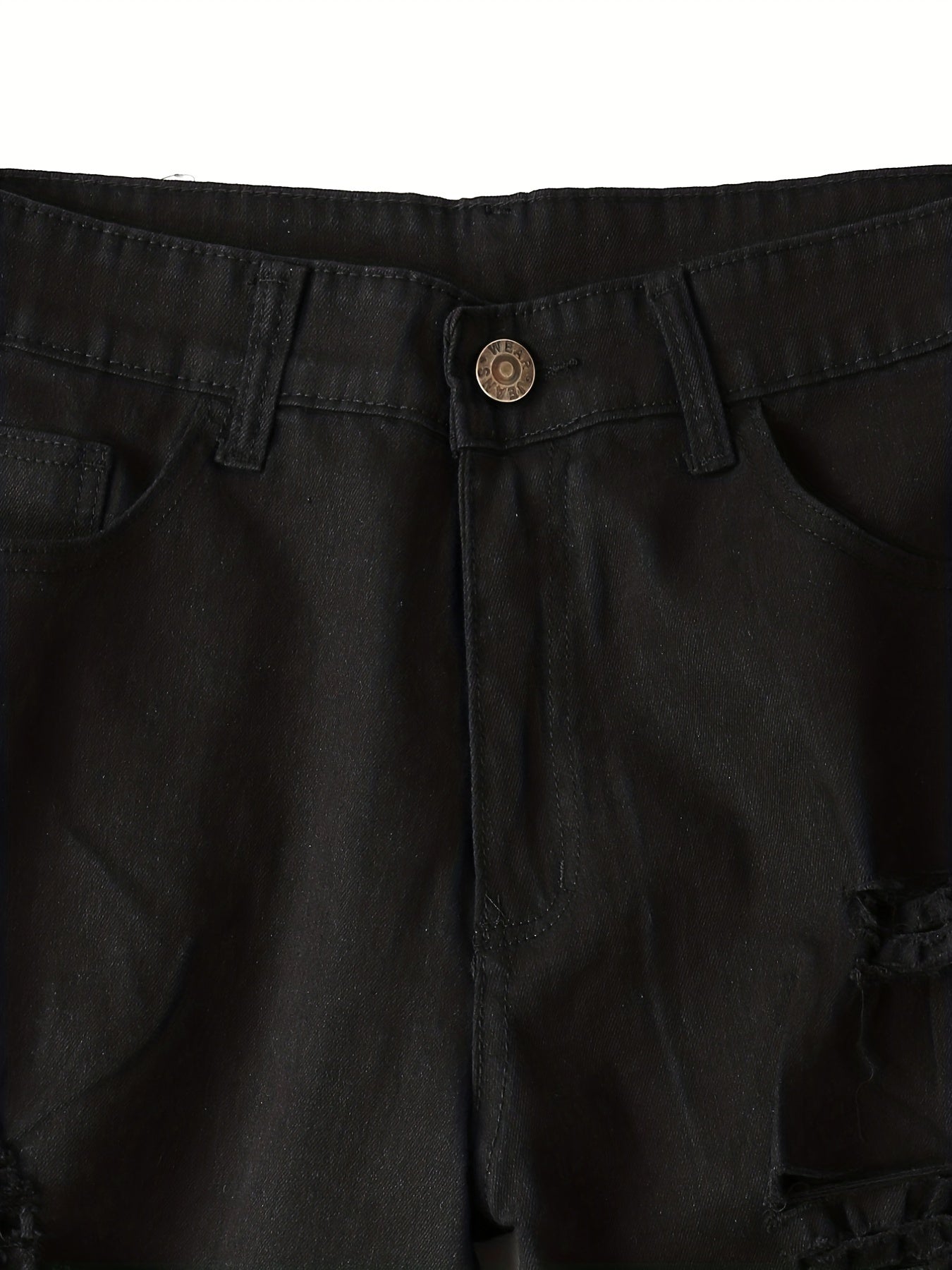 Men's Ripped Denim Shorts Street Style Stretch Denim Shorts