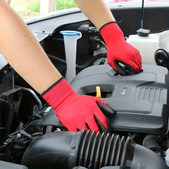 4 Pairs Latex Rubber Hand Coated Safety Work Gloves for Men Women General Use