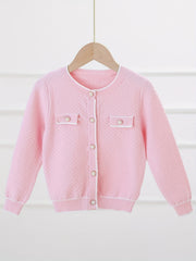 Girls' Grace Pearl Button Knit Cardigan Jacket