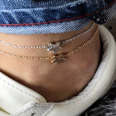 Star Shape Beads Chain Anklet Geometric Ankle Bracelet