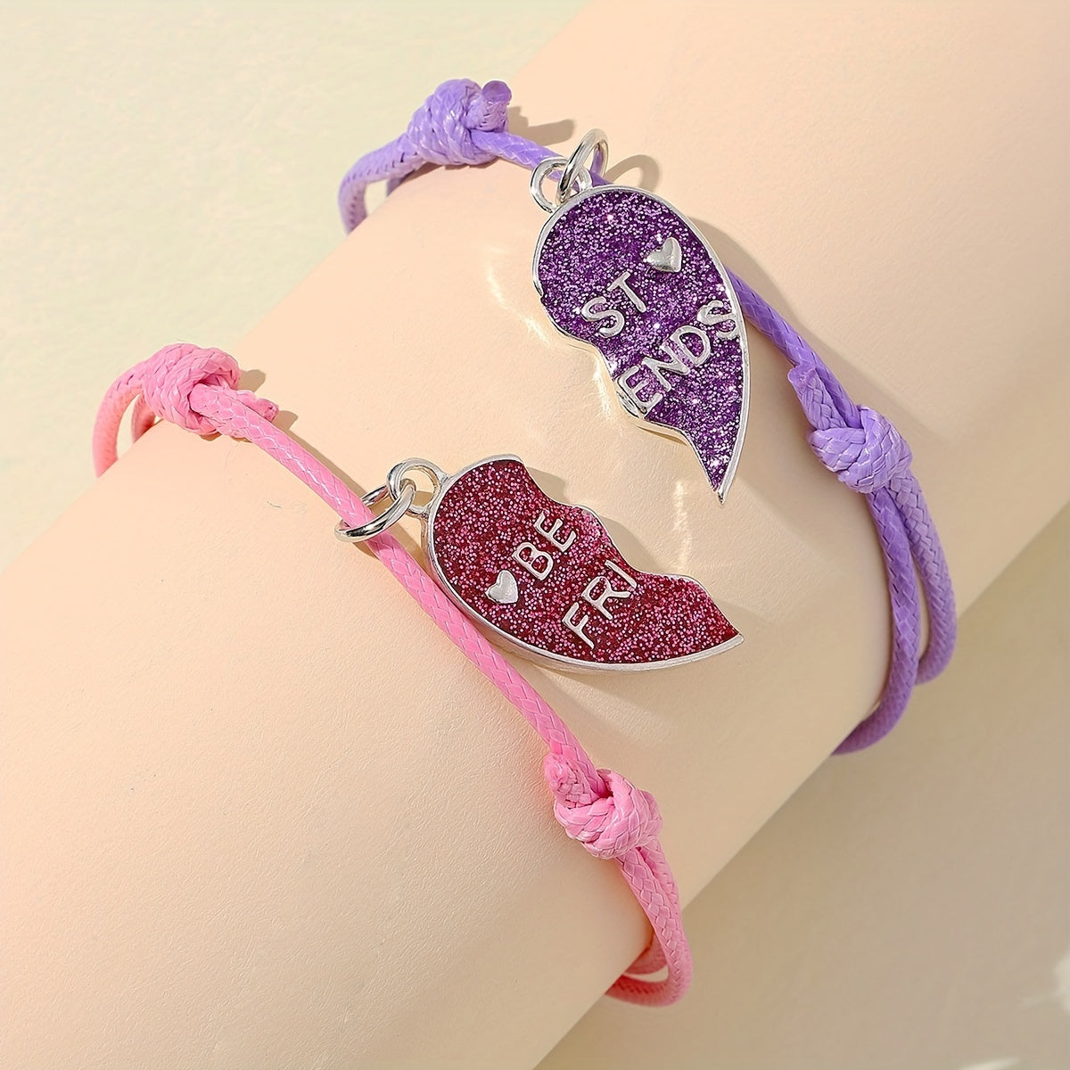 2pcs Kids Heart Bracelet, Children's Accessories