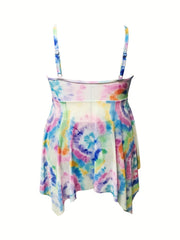 Tie Dye Tank Top & Panty Swimsuit Set