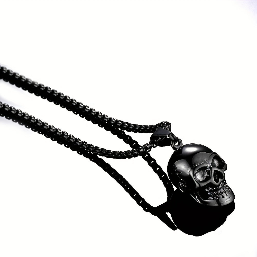 Men's Skull Pendant Punk Style Necklace Accessories