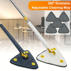 Triangle Mop Rotating Self Twisting Water Mop Wooden Floor Cleaning Tool