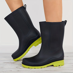 Women's Waterproof Rubber Rain Boots Comfortable Non-slip Shoes