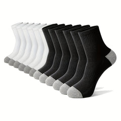 6 Pairs Colorblock Sports Socks for Women