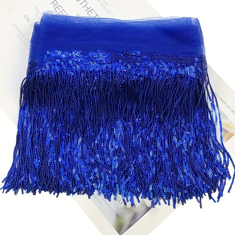 Leaf Sequin Tassels Fringe Trim 5yd DIY Sewing Costume Curtain Decoration