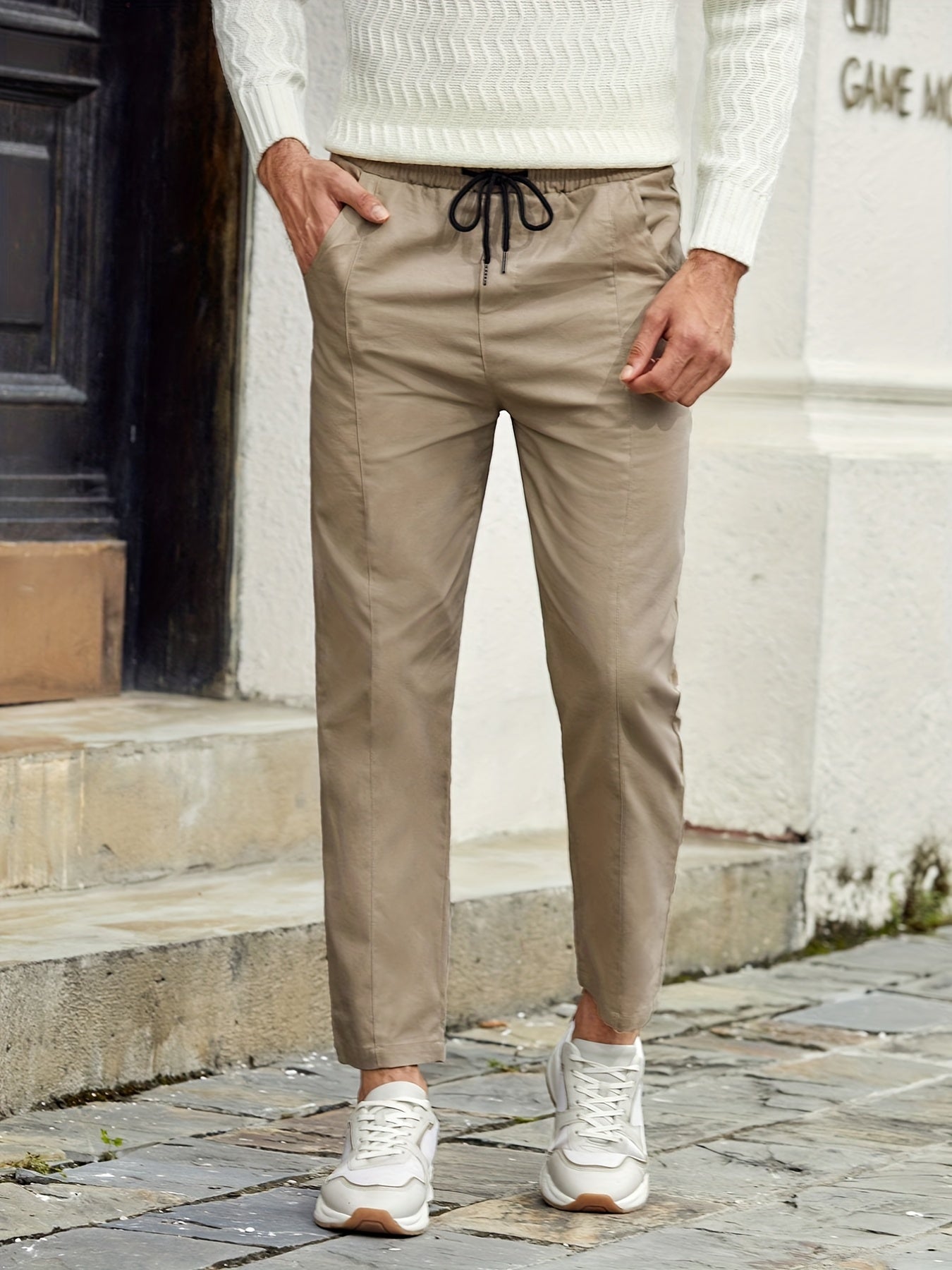 Men's Drawstring Waist Casual Pants All Seasons
