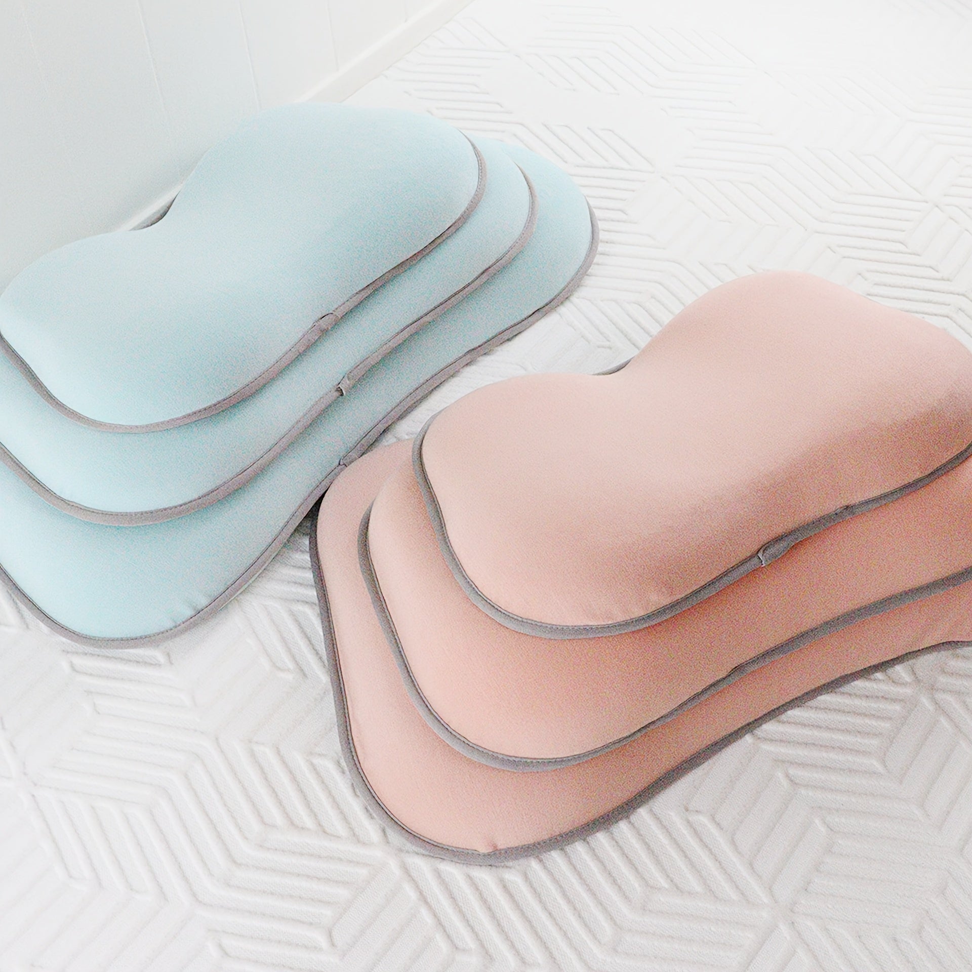 Kids Memory Foam Pillow Adjustable Height Neck Support Removable Washable
