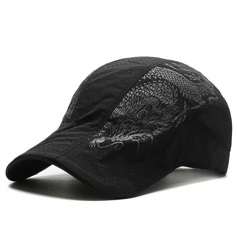 Men's Outdoor Street Sunscreen Cap Thin Mesh Printed Beret