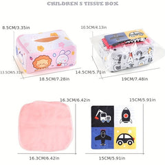 Baby Cloth Book Toy Box Animal and Powder Tear Tissue