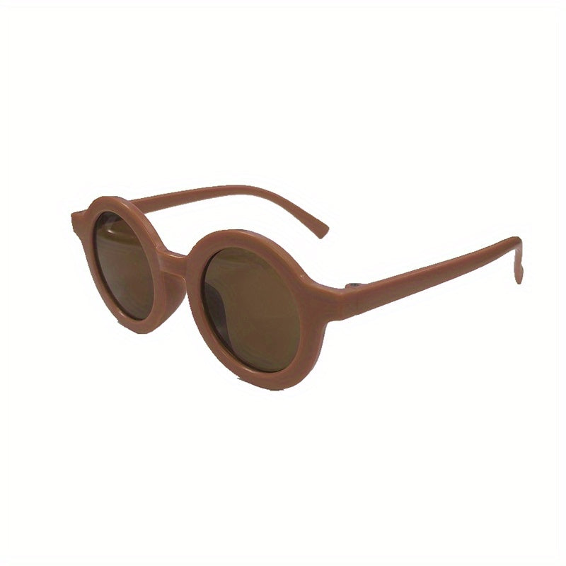 Round Frame Sun Protection Sunglasses for Boys Girls Teens