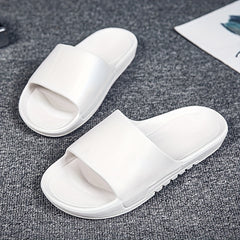 Men's Non Slip Pillow Slides Open Toe Slippers for Indoor Outdoor Beach Shower