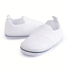 Breathable Slip On Woven Shoes For Baby Girls Lightweight Non slip Shoes