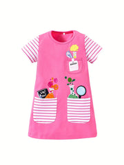 Baby Girls Cartoon Print Dress Clothes