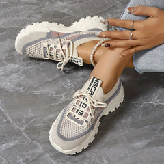 Women's Block Knit Platform Running Shoes