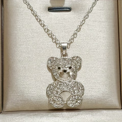 CZ Bear Necklace Girl Animal Accessories