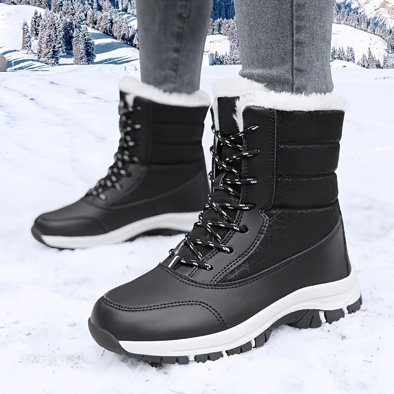 Faux Fur Lined Snow Boots - Keep Warm and Stylish