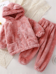 Toddler Girls Flannel Pajamas & Pants Set