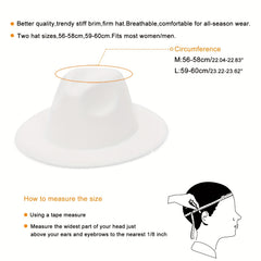 Unisex Wide Brim Woolen Gentleman Top Hat Soft
