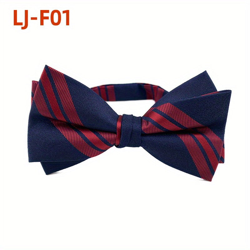 Formal Drawdown Bow Tie with Bowknot for Men