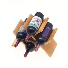 Mini Wooden Wine Rack Dollhouse Red Wine Storage Shelf DIY Model Toy House Decor