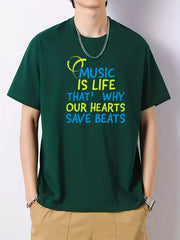 Men's Graphic Cotton Crew Neck Active T shirt