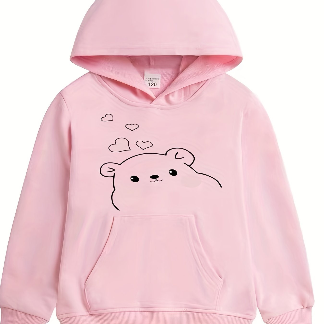 Girls Bear Pattern Smart Hoodie for Halloween Party