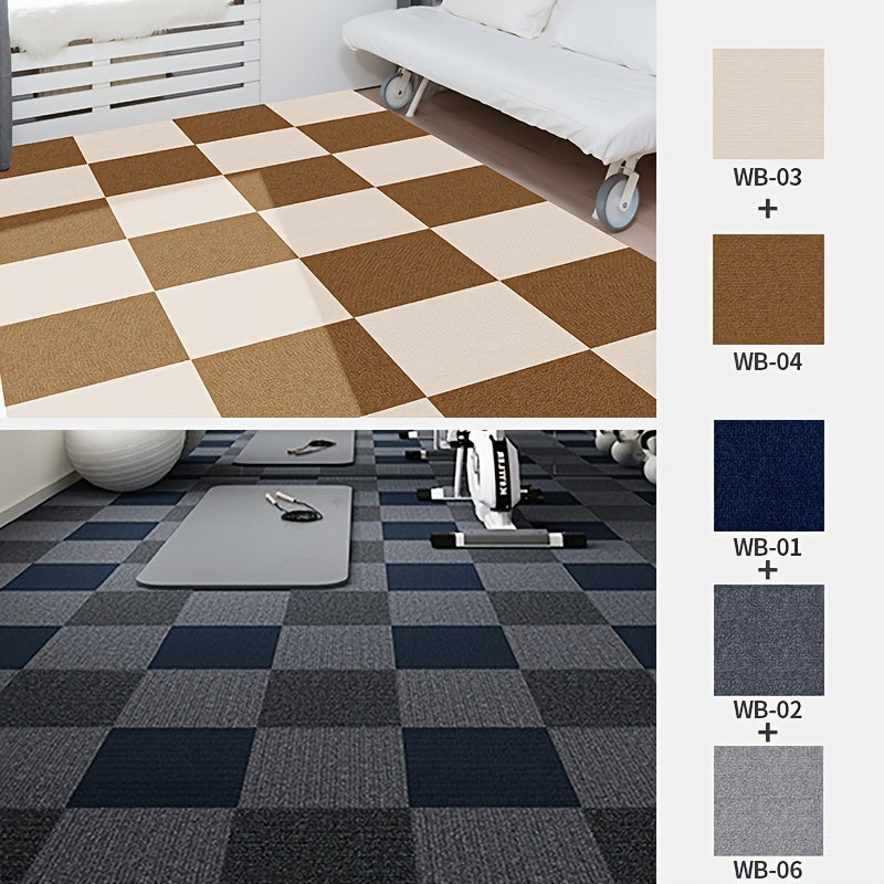 20pcs Modern Style Carpet 30x30cm Self Adhesive Ground Mat Decor