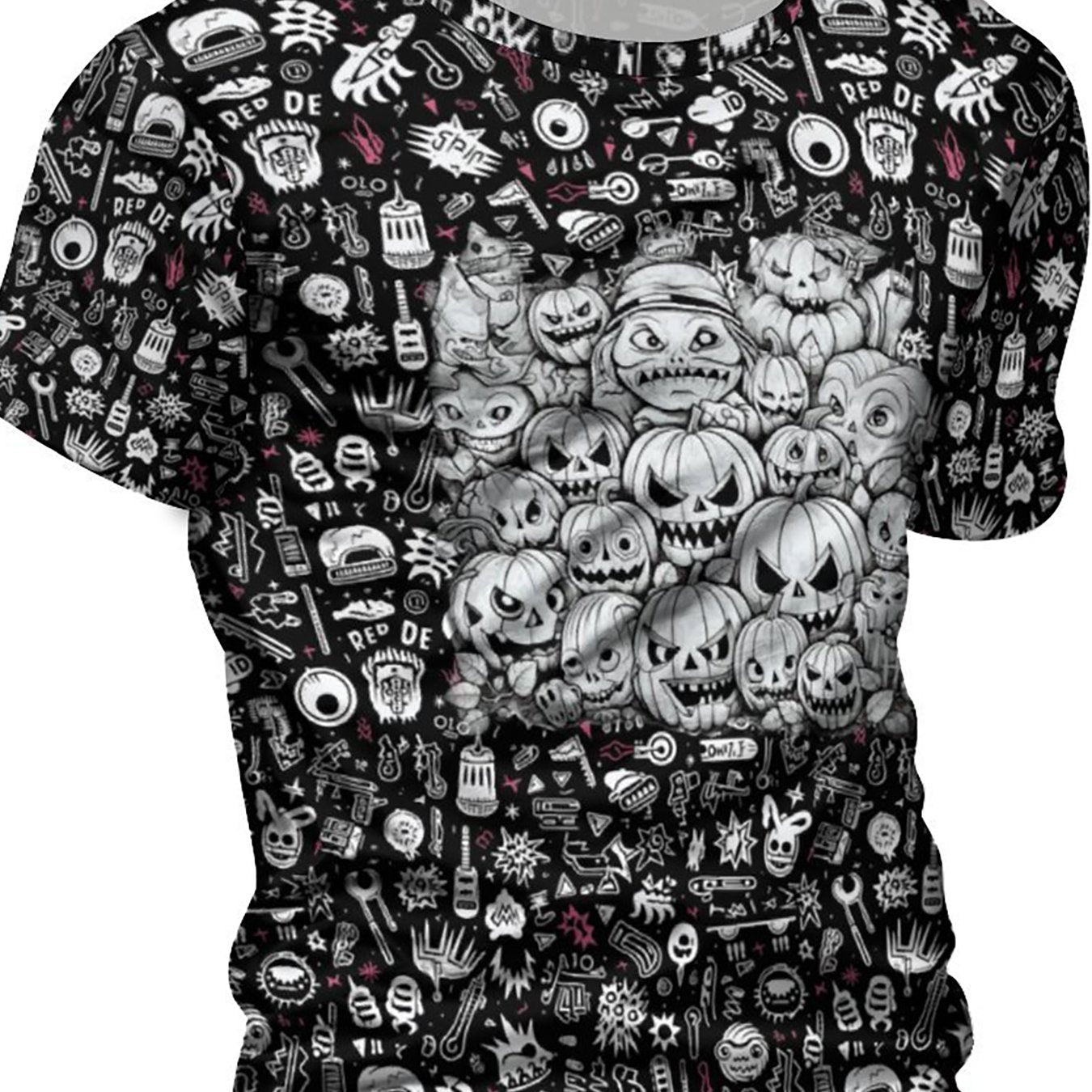 Halloween Style Pumpkin 3D Print Men's Graphic T shirt Causal Comfy Tees