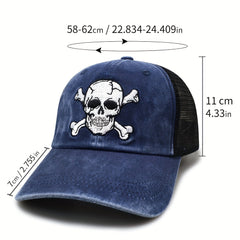Skull Head Summer Trucker Cap Sunshade Breathable Baseball Cap