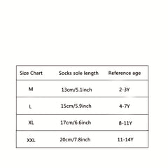 12 Pairs Unisex Solid Calf Socks for Kids